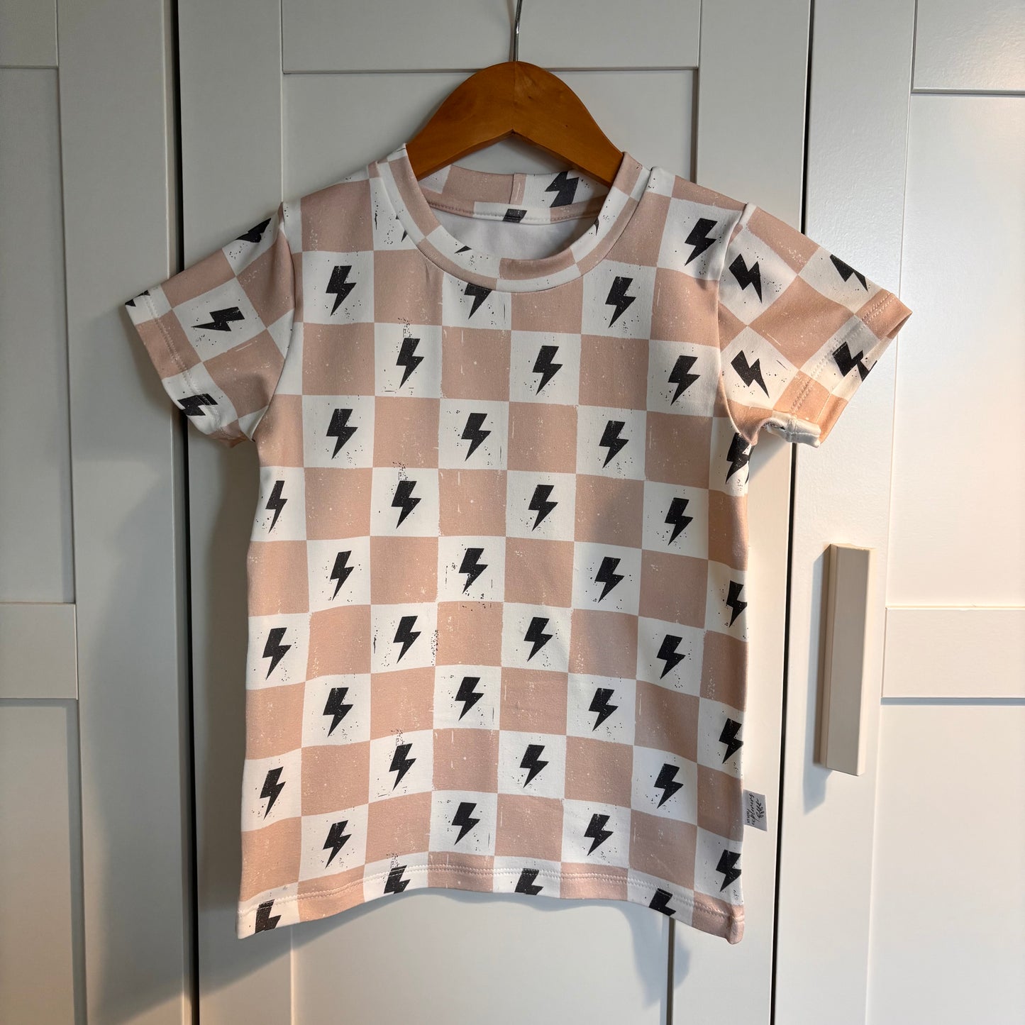 Lightning Chequers Child & Baby T-Shirt - Short or Long Sleeve