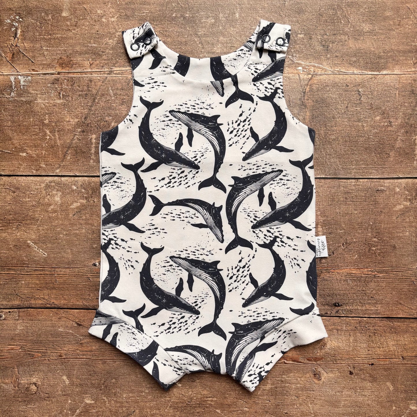 Whale Pod Bloomer Romper