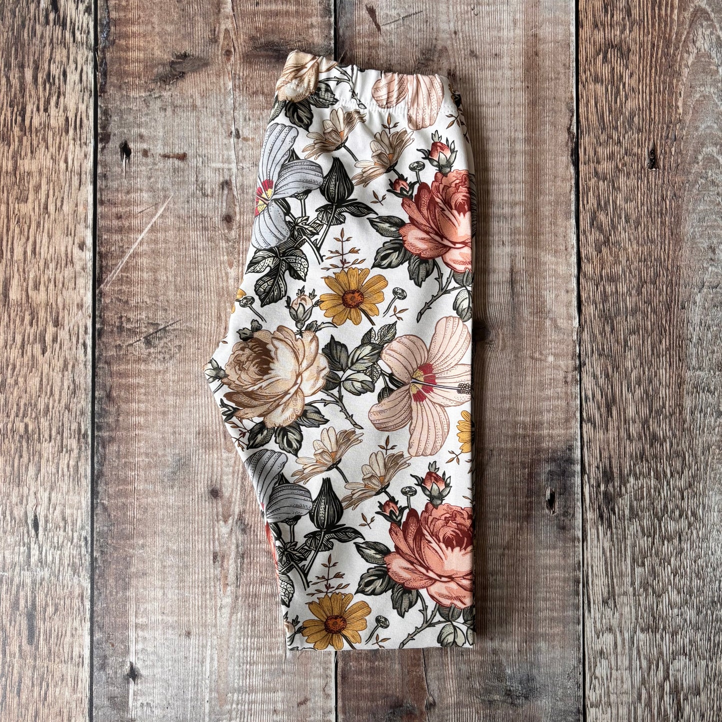 Vintage Flowers Leggings 5-6 years