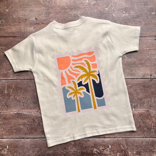 Palm Trees Stamp T-Shirt (Multi)