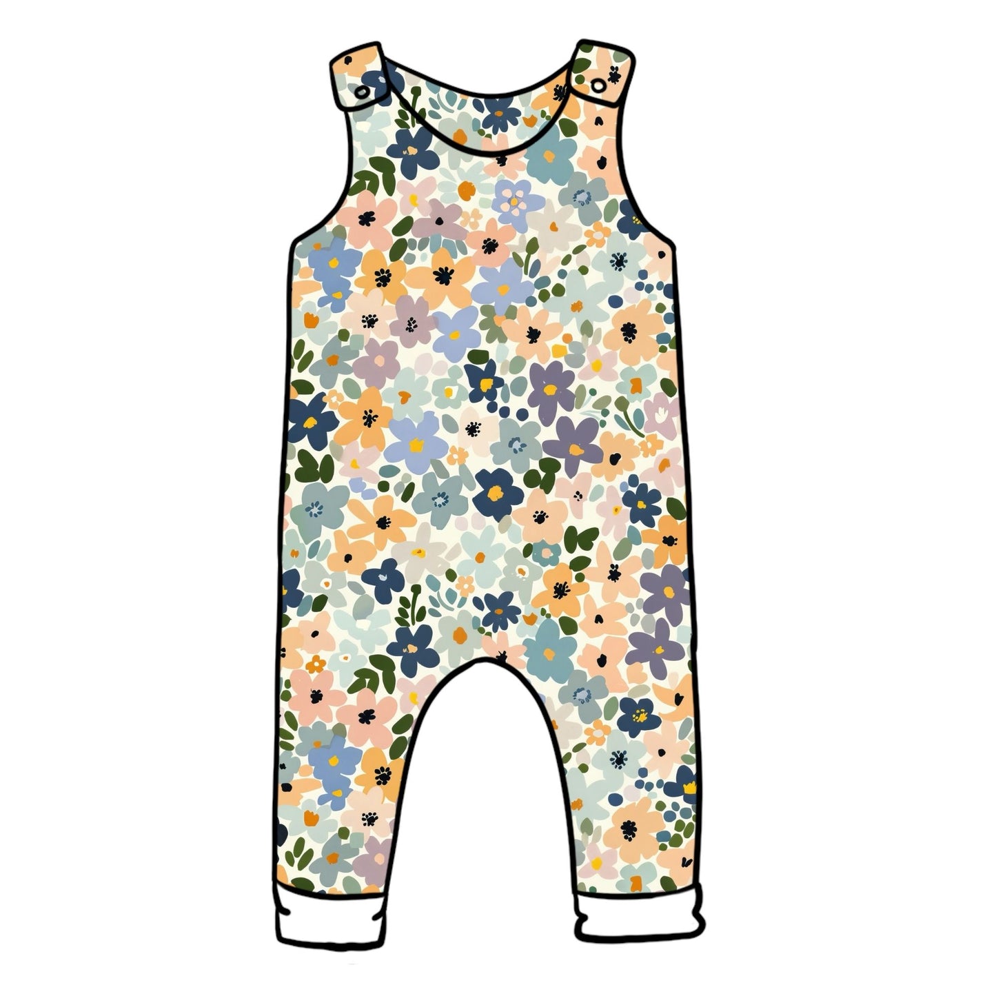 Wildflower Confetti Child & Baby Full Length Romper