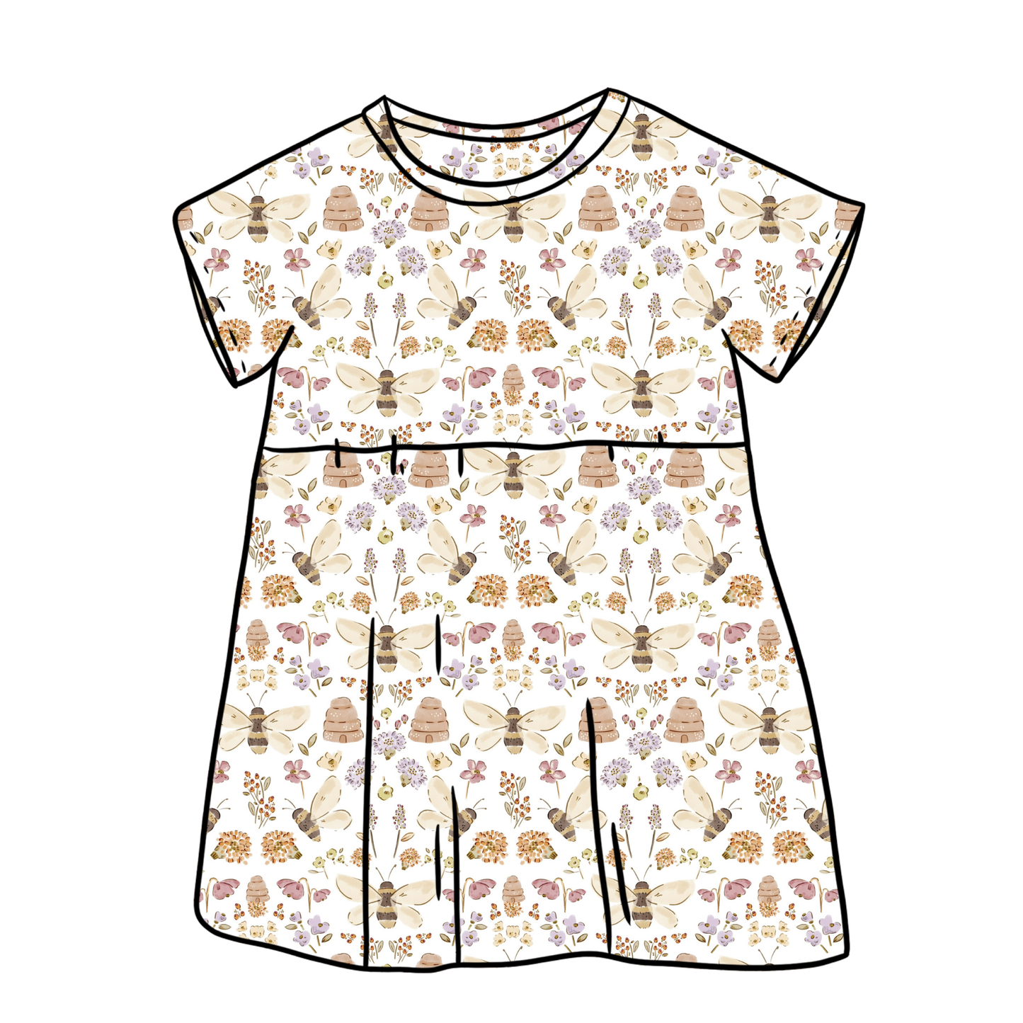 Honey Bee Child & Baby Sleeved Dress - 3 options