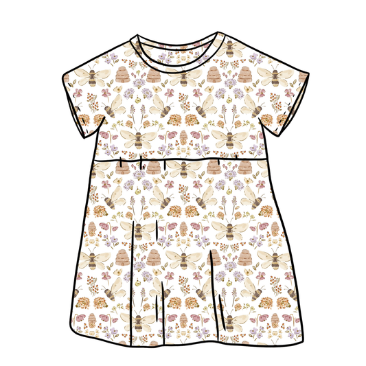 Honey Bee Child & Baby Sleeved Dress - 3 options