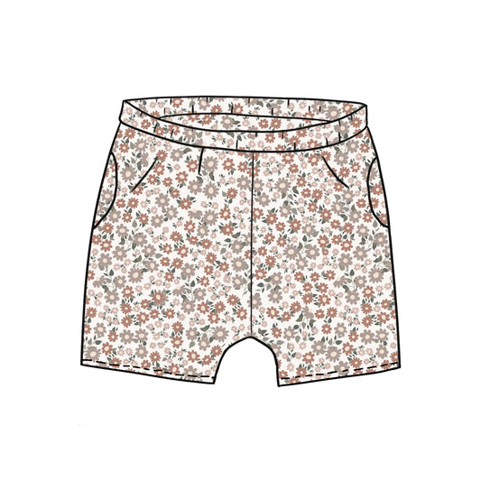Cottage Core Ditsy Toddler & Child Pocket Shorts