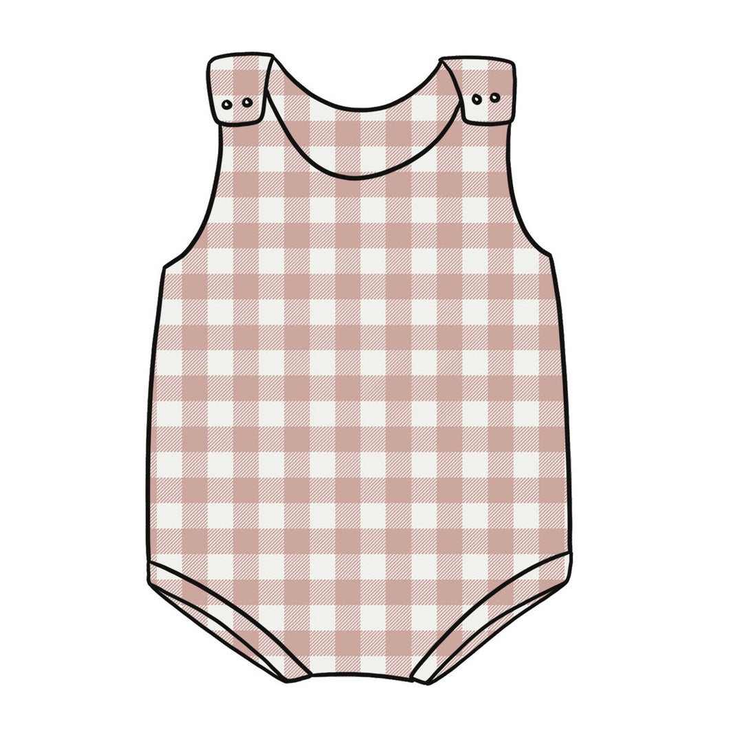 Rose Gingham Bloomer Romper