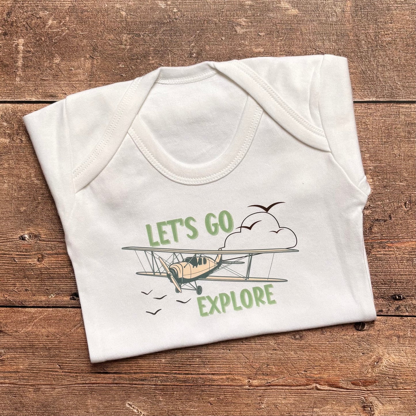 Lets go explore short sleeve bodysuit 6-12m