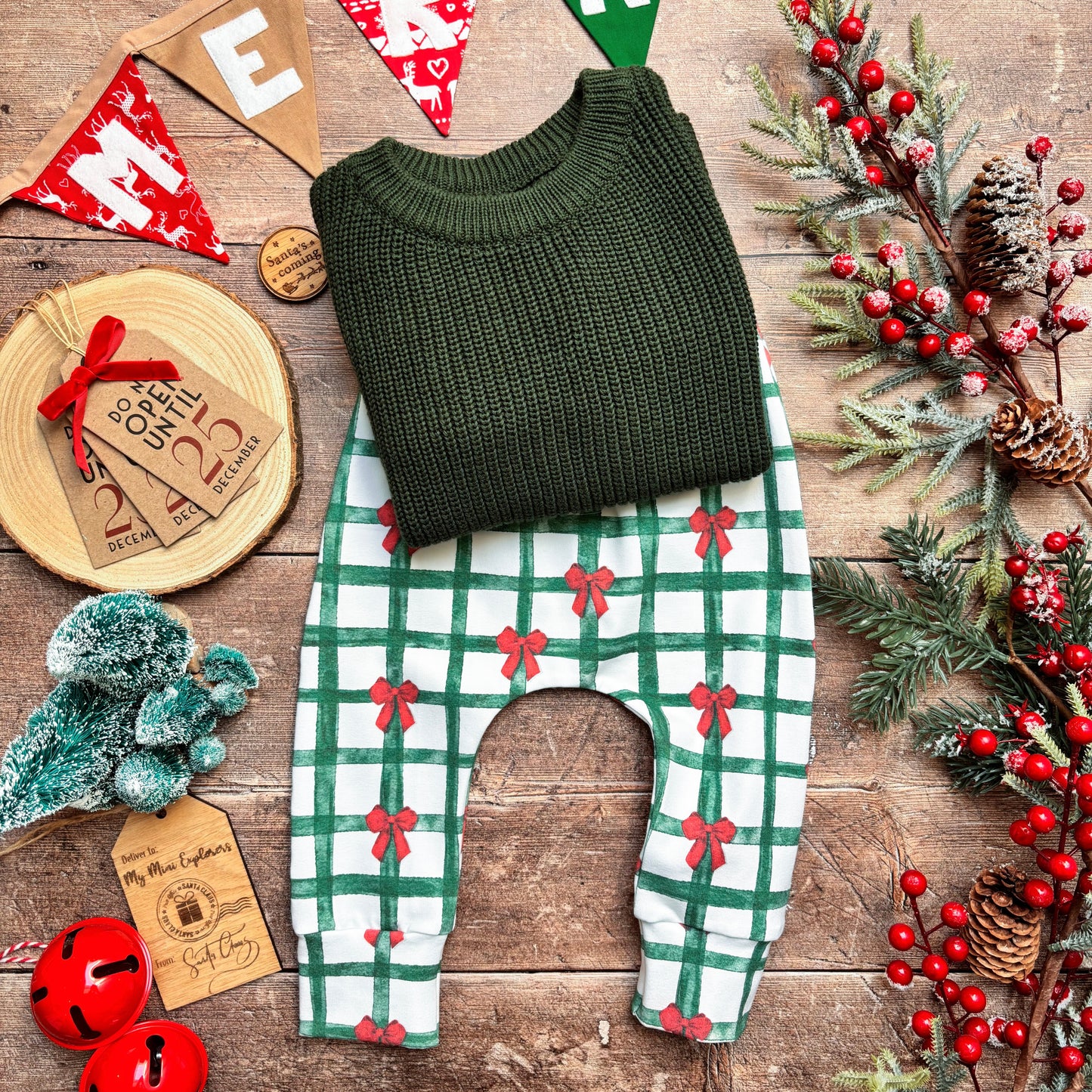Christmas Gingham Child & Baby Harems