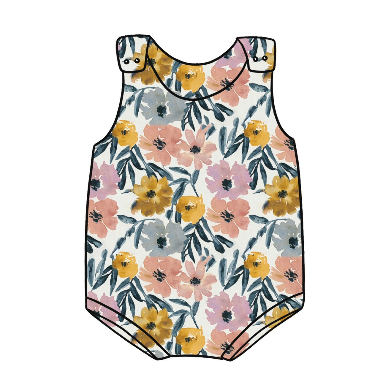 Sunny Blooms Bloomer Romper