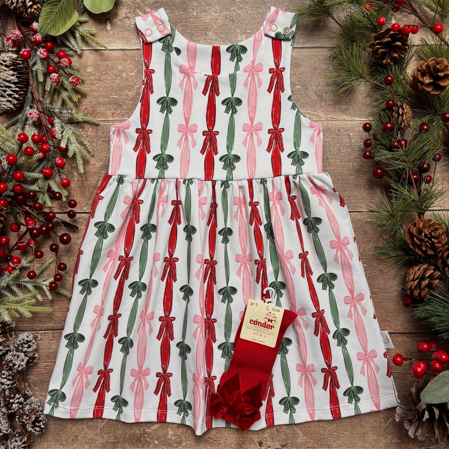 Ribbons & Bows Child & Baby Pinafore Dress