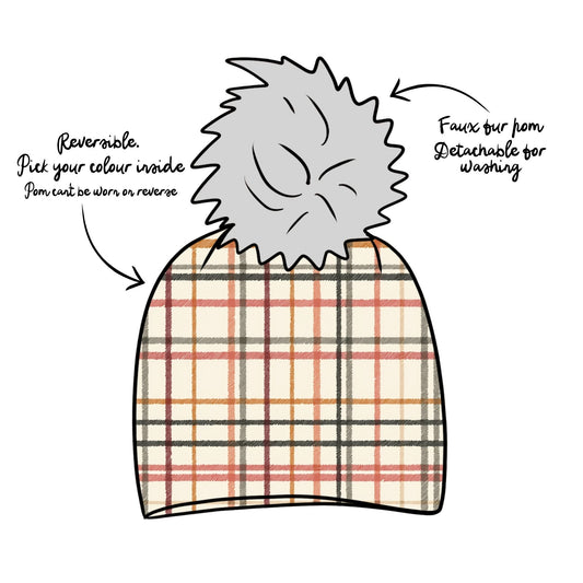Rustic Plaid Toddler & Child Bobble Hat