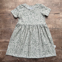 Load image into Gallery viewer, Sage Boho Leaves T-Shirt Dress
