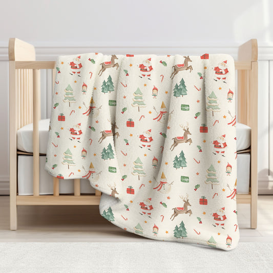 Christmas Time Child & Toddler Sherpa Blanket