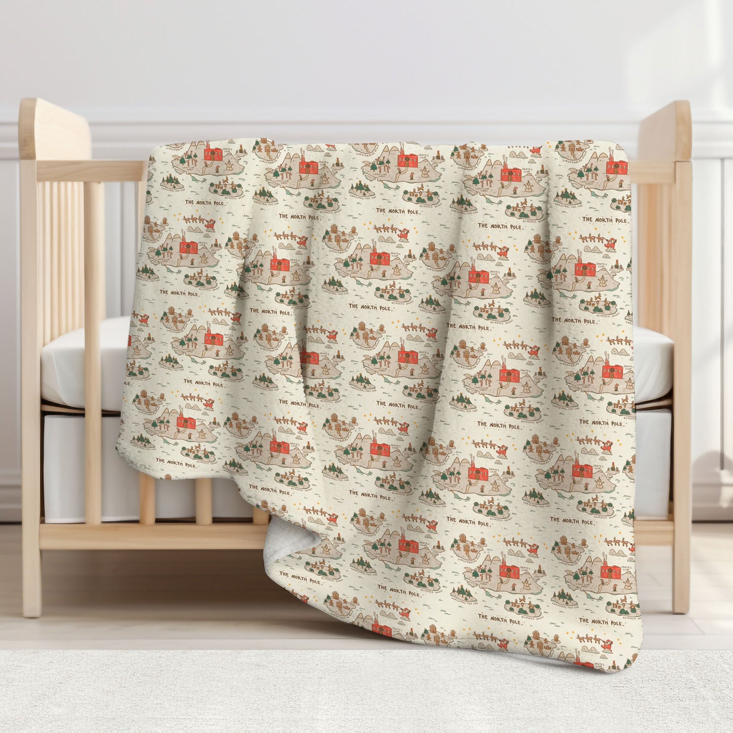 North Pole Child & Toddler Sherpa Blanket