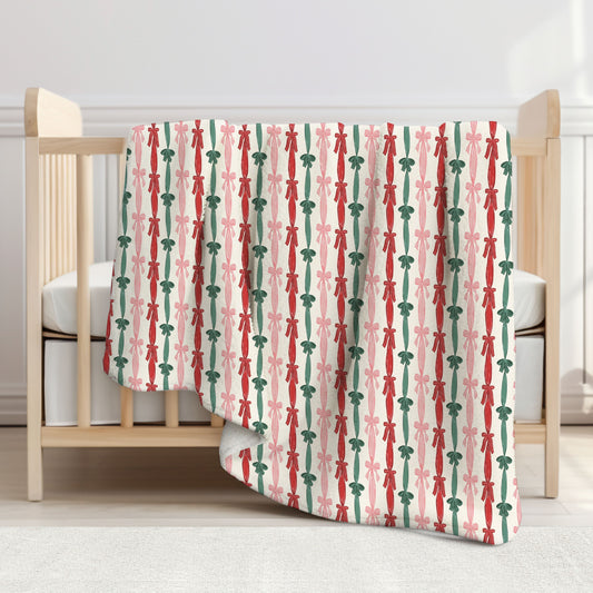 Ribbons & Bows Child & Toddler Sherpa Blanket