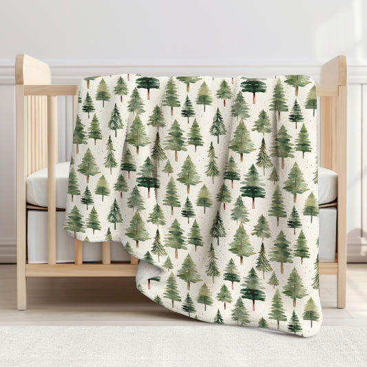Scandi Woodland Child & Toddler Sherpa Blanket