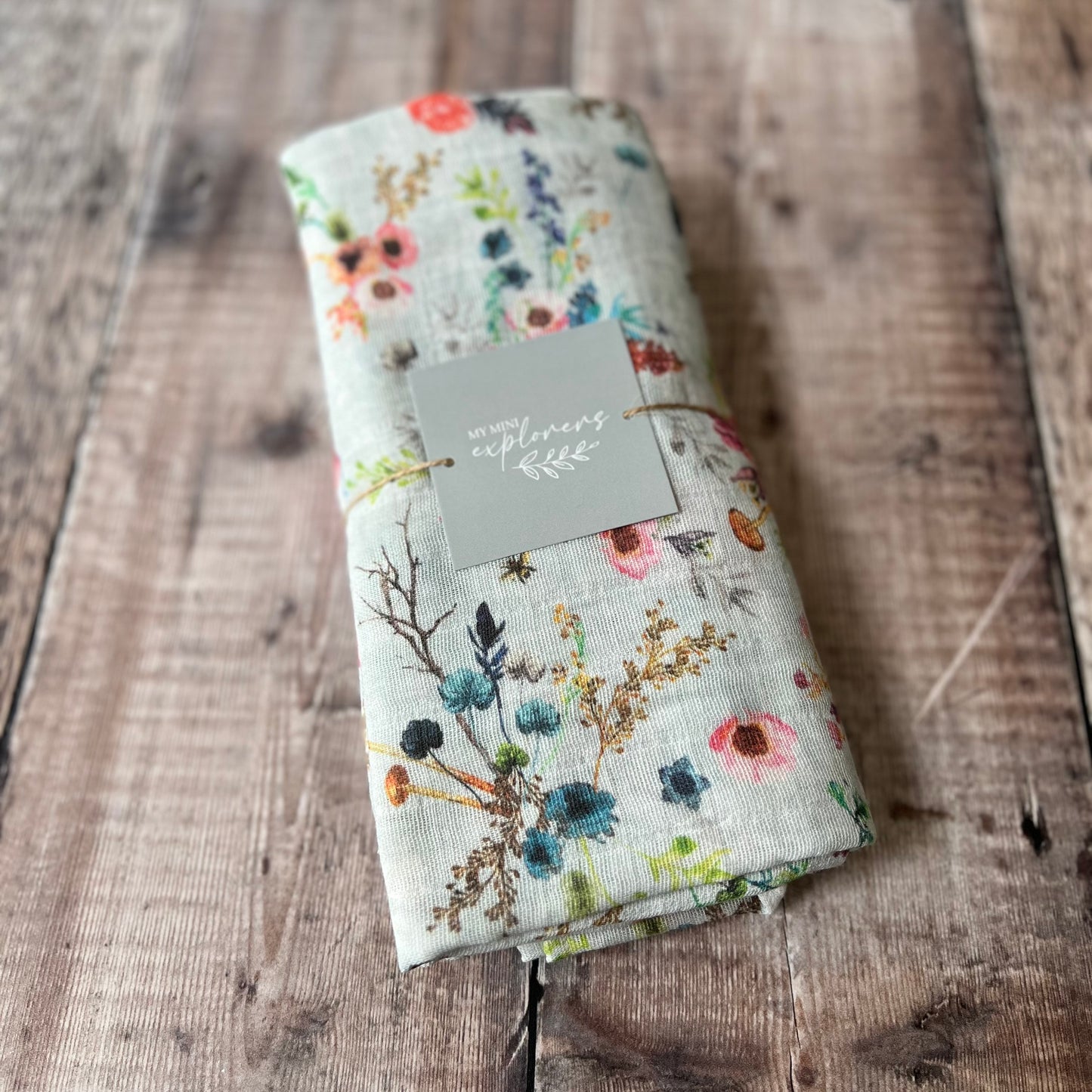 Wild Flowers Muslin Swaddle Blanket
