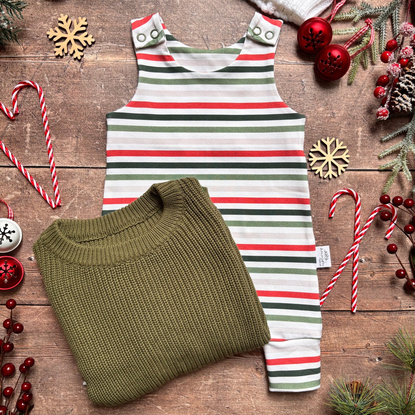 Christmas Stripes Child & Baby Romper
