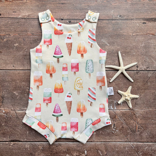 Ice Creams Bloomer Romper 3-6m