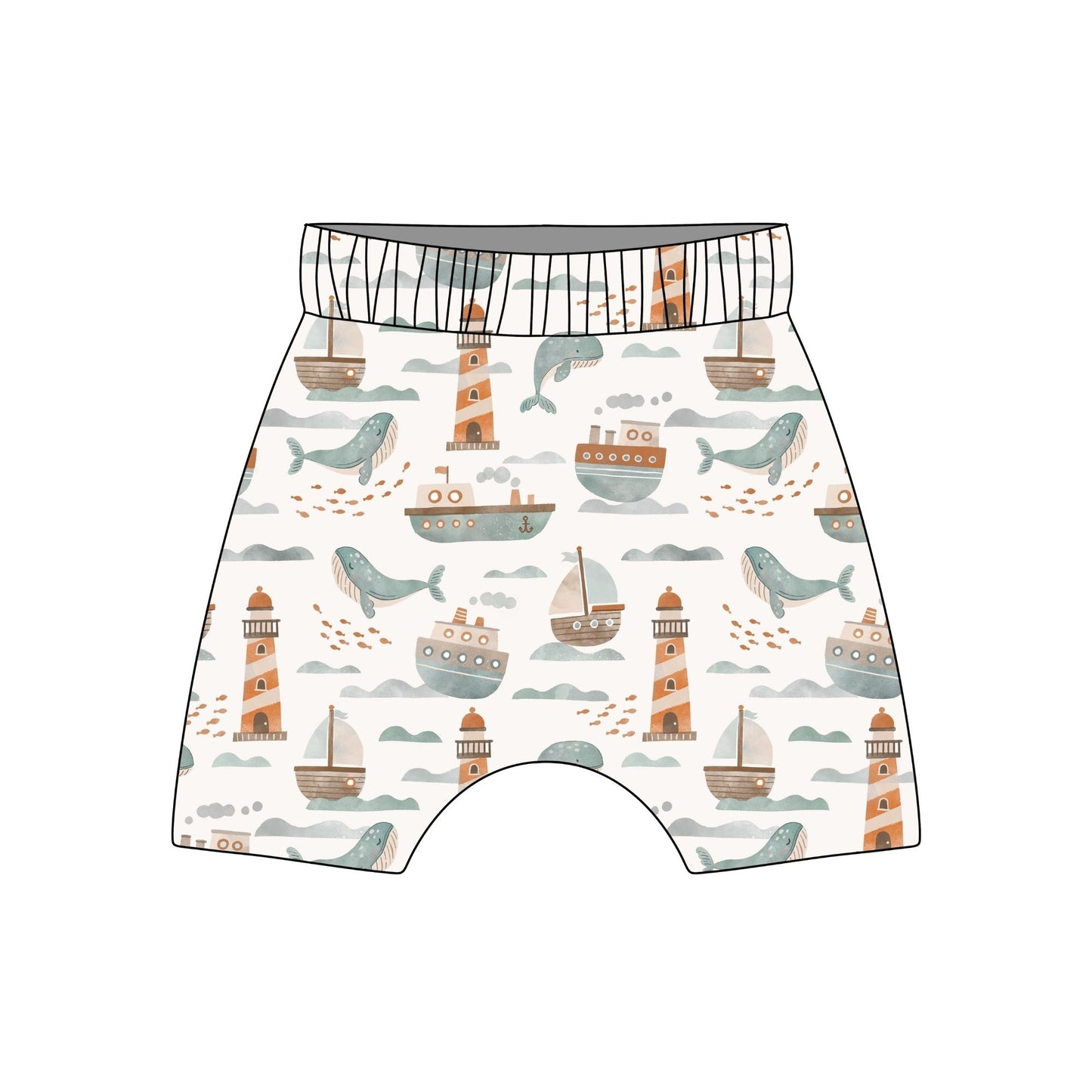 At Sea Child & Baby Shorts - Rolled or Hemmed