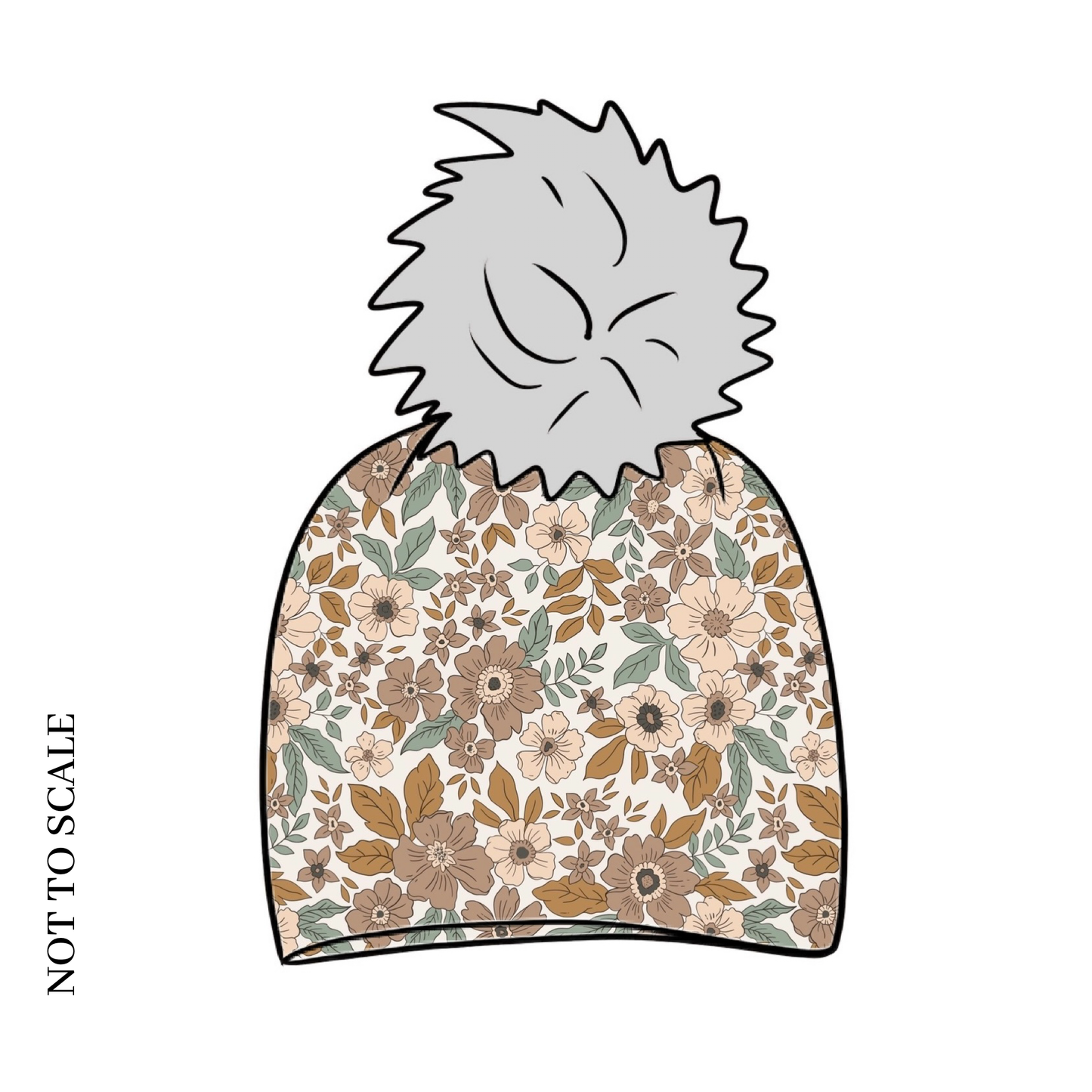 Folk Floral Bobble Hat