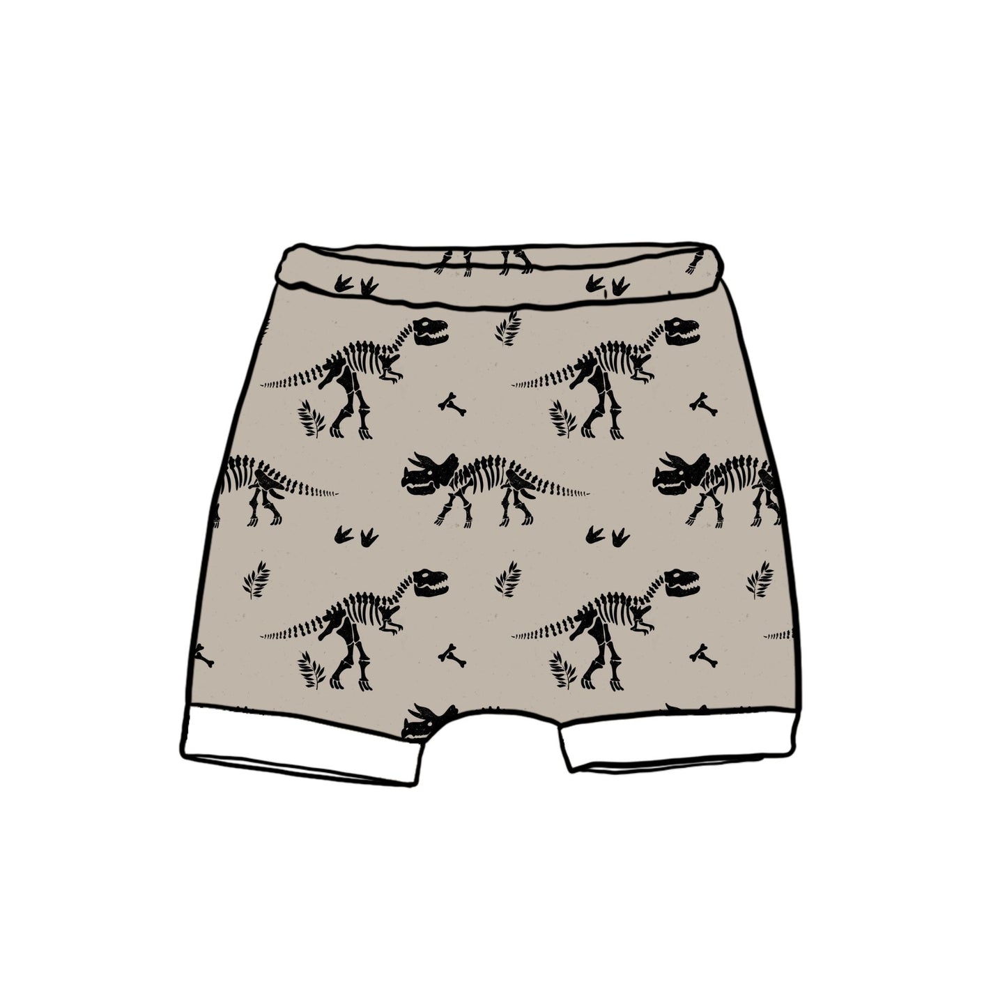 Dino Dig Child & Baby Shorts - Rolled or Hemmed
