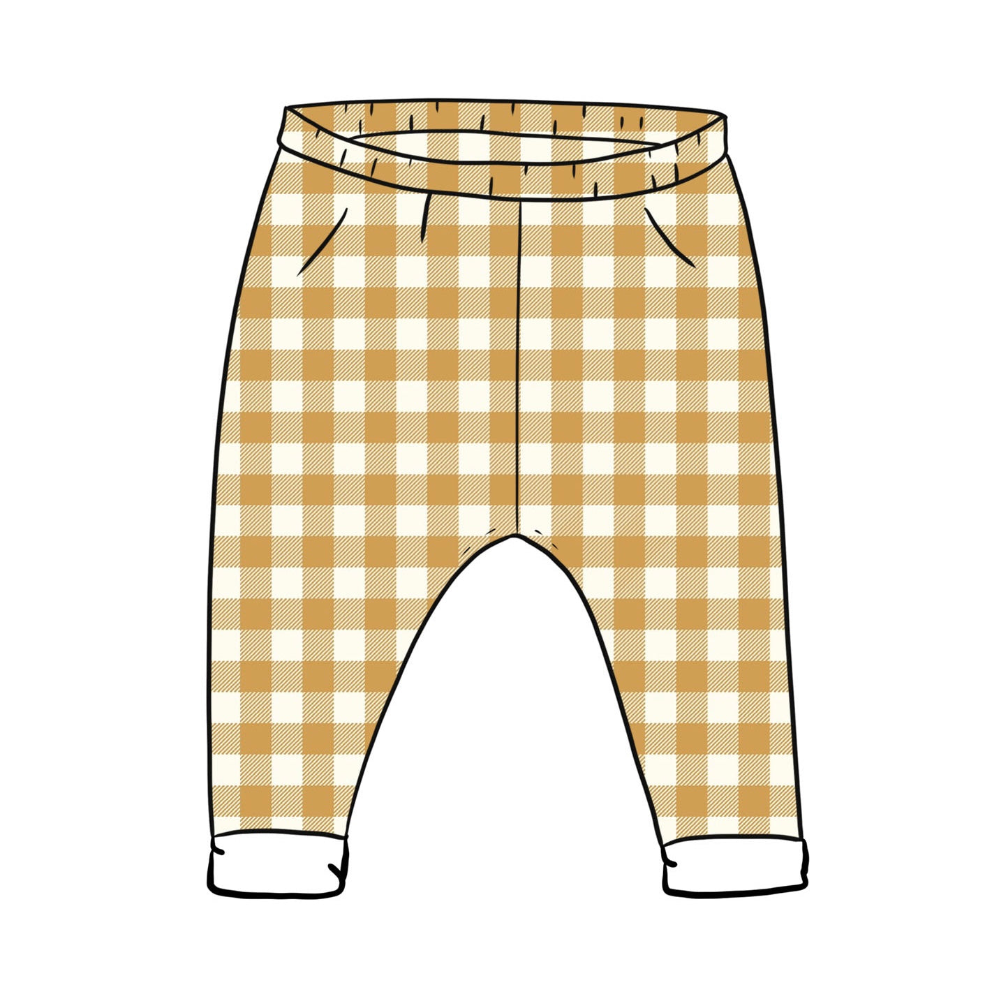 Ochre Gingham Leggings