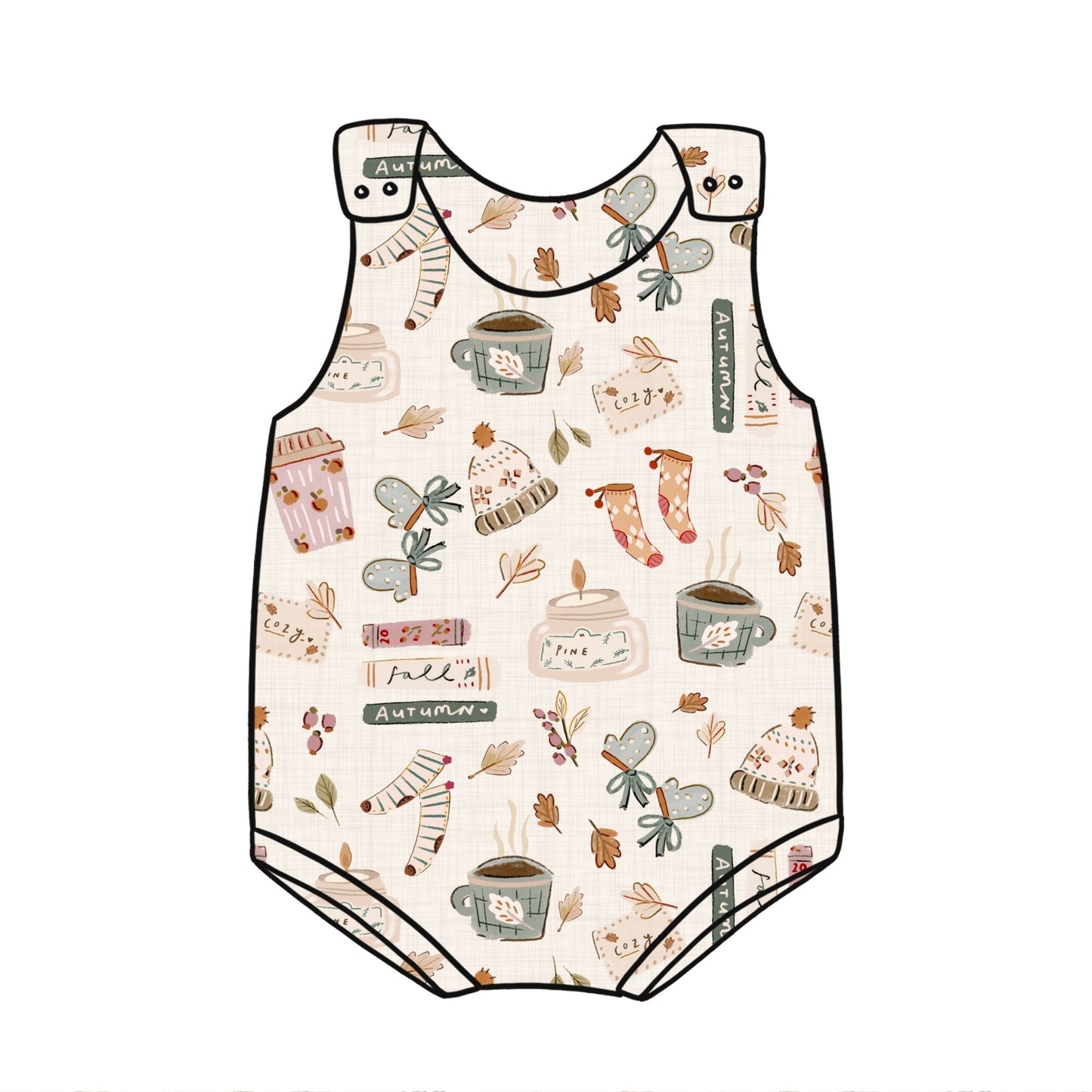 Autumn Girl Child & Baby Bloomer Romper
