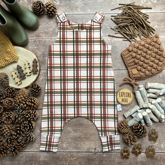 Wild Wood Check Romper