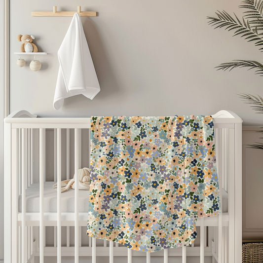 Wildflower Confetti Toddler & Child Sherpa Blanket