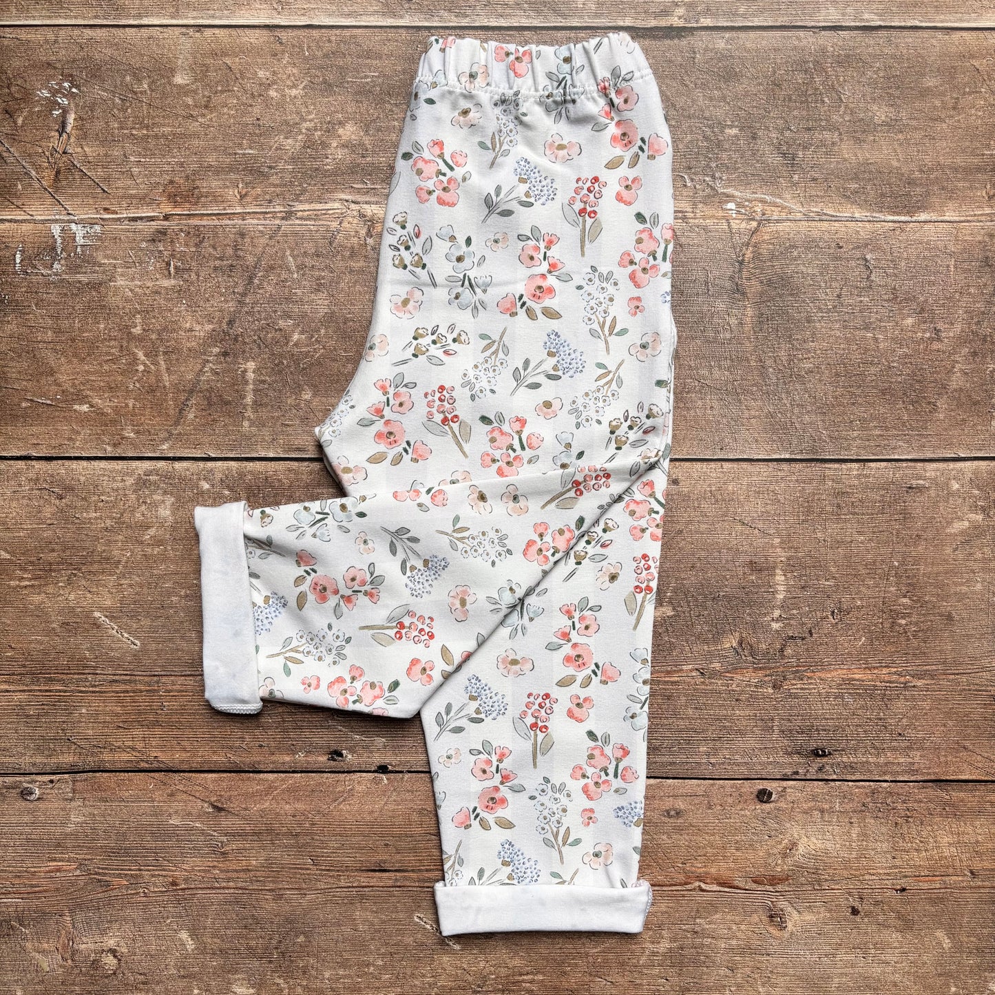 Floral Stripes Toddler & Child Pocket Trousers 1-2 years