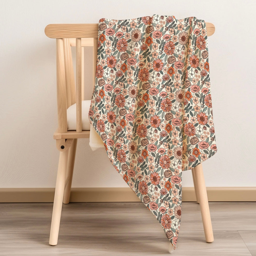 Retro Floral Snuggle Blanket