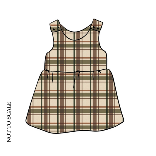 Wild Wood Check Pinafore Dress