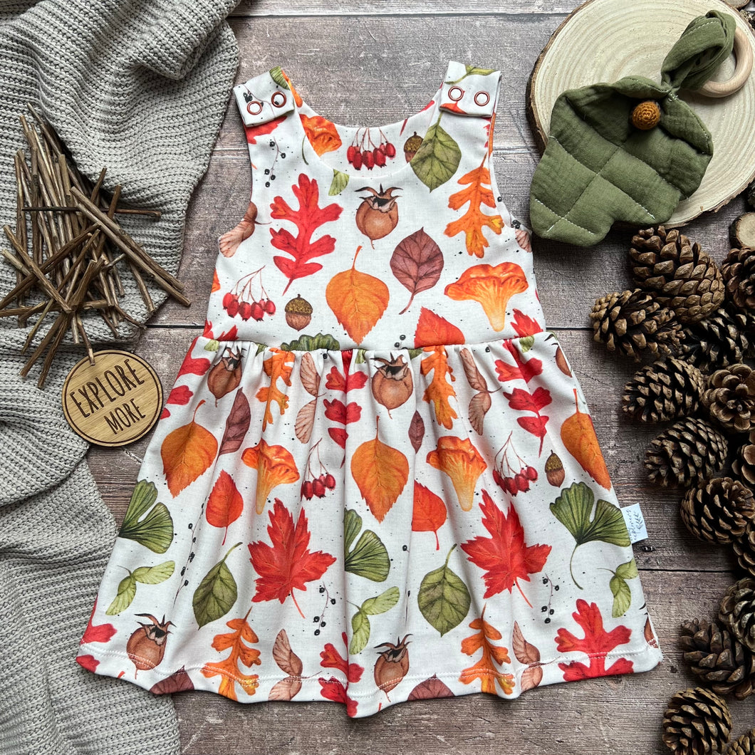 Autumn Leaves Pinafore Dress 6-9m