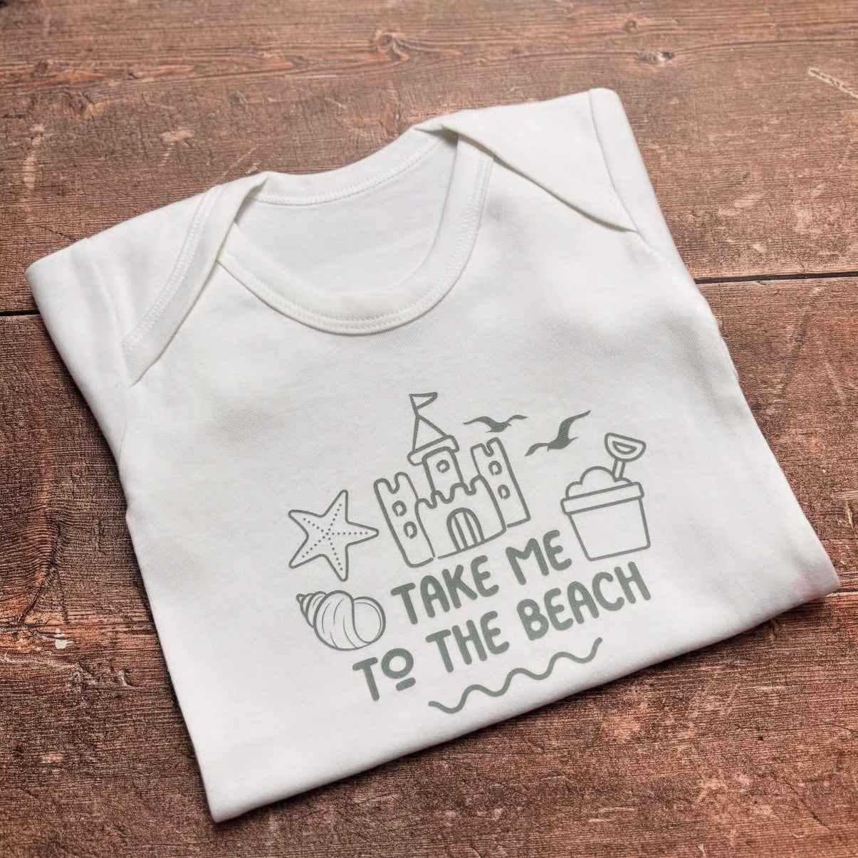 Take me to the beach short sleeve bodysuit 6-12m