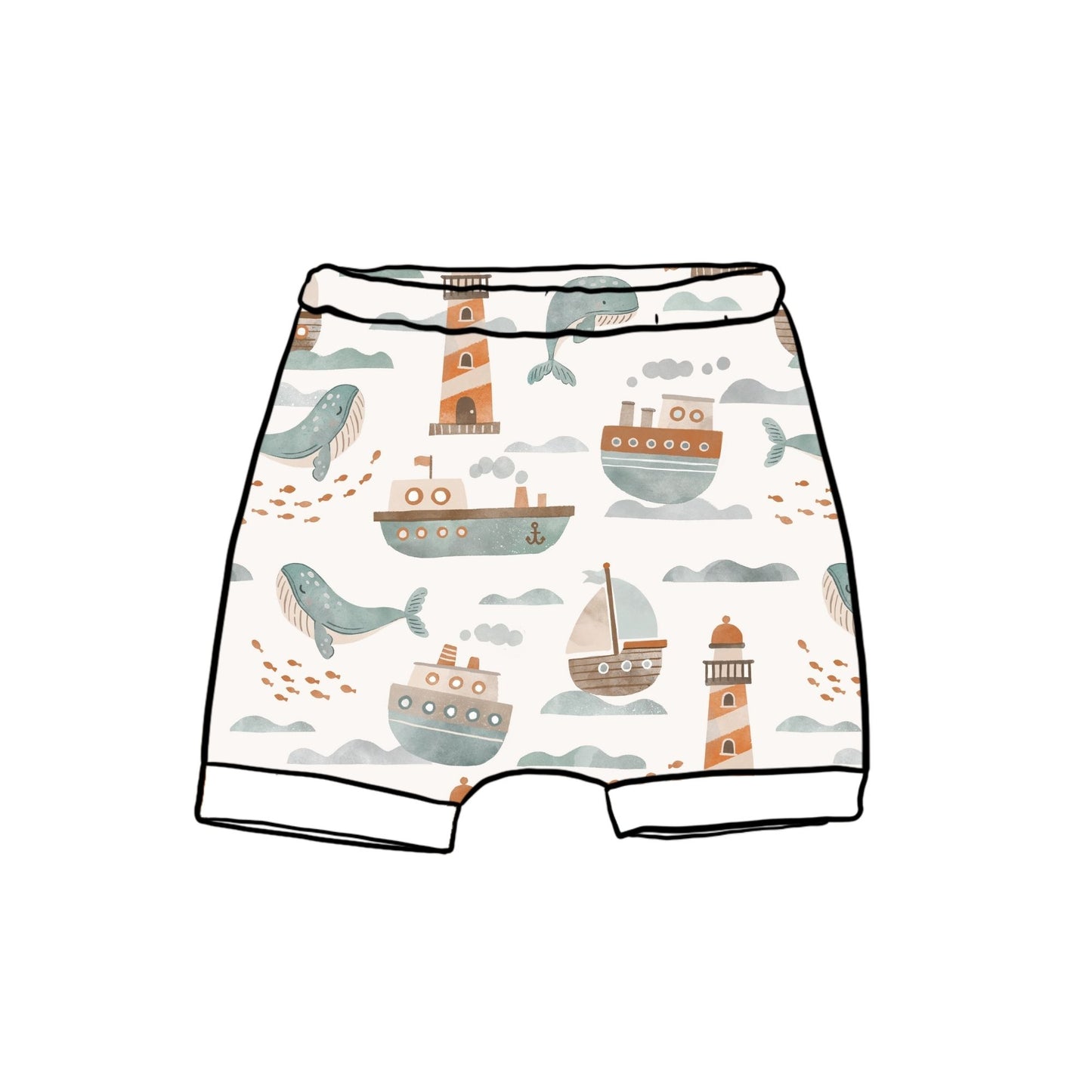 At Sea Child & Baby Shorts - Rolled or Hemmed
