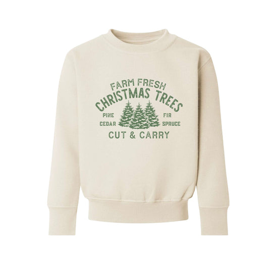 Farm Fresh Christmas Trees Sweatshirt (Natural)