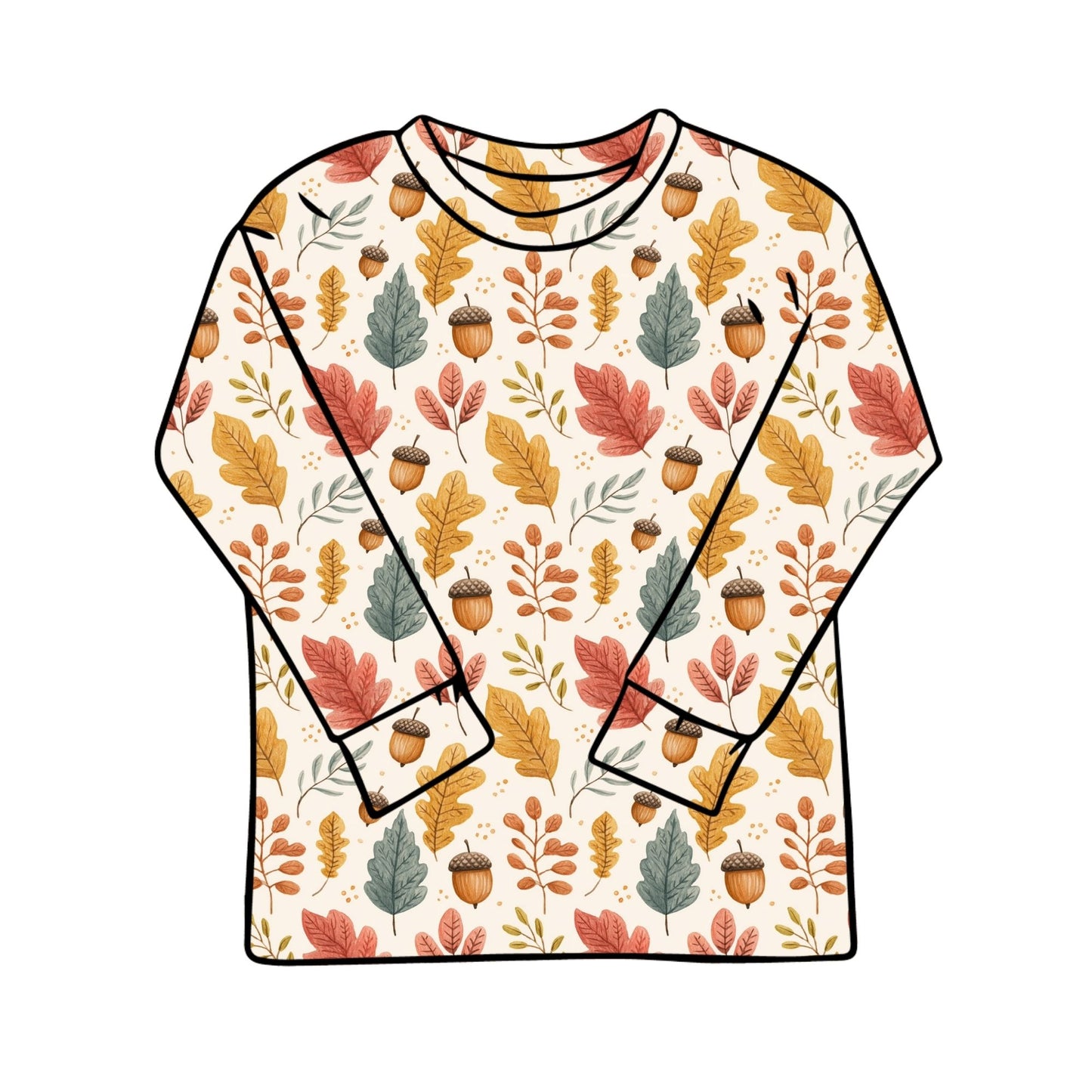 Acorns and Leaves Child & Baby T-Shirt - Short or Long Sleeve
