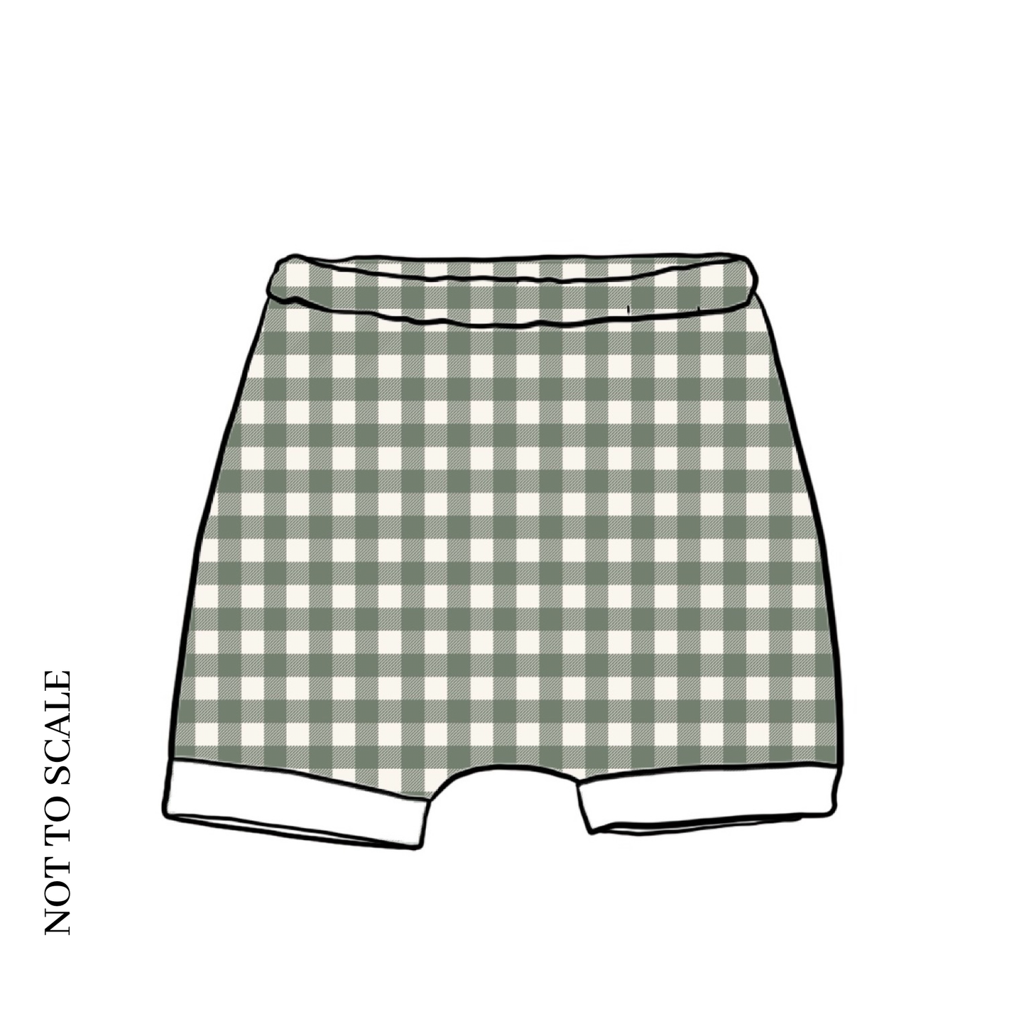 Forest Gingham Child & Baby Shorts - Rolled or Hemmed
