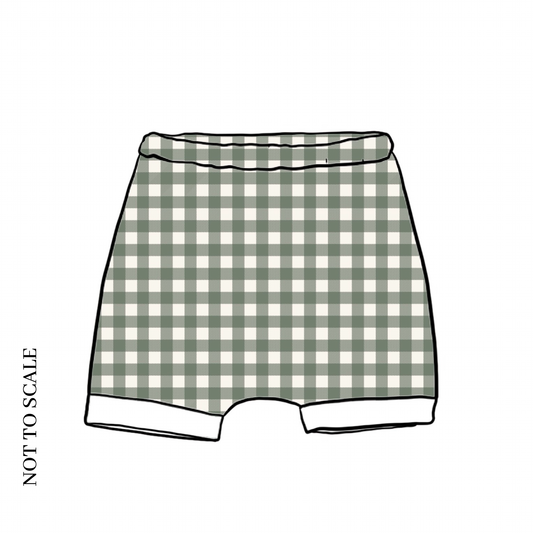 Forest Gingham Child & Baby Shorts - Rolled or Hemmed