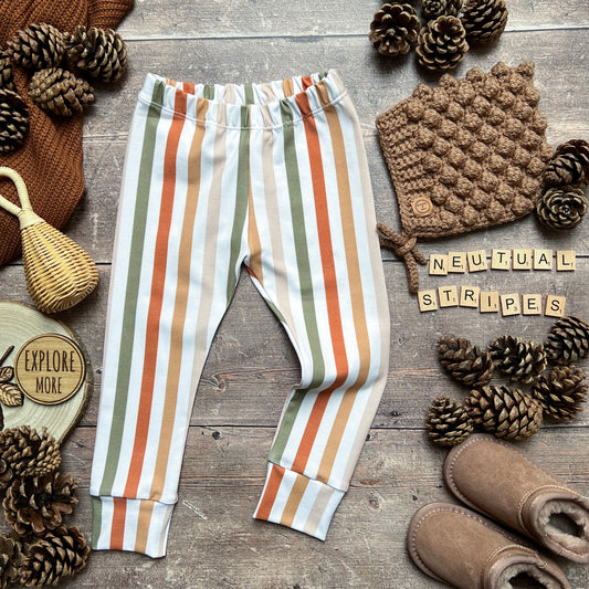 Neutral Stripes Leggings 12-18m