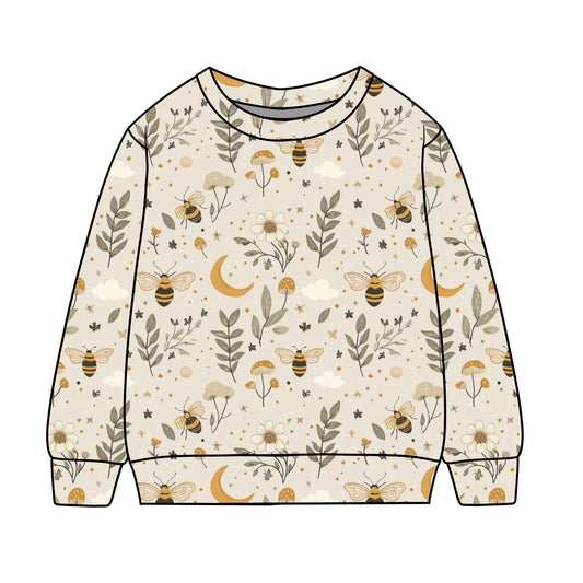 Bees & Moon Child & Baby Sweatshirt