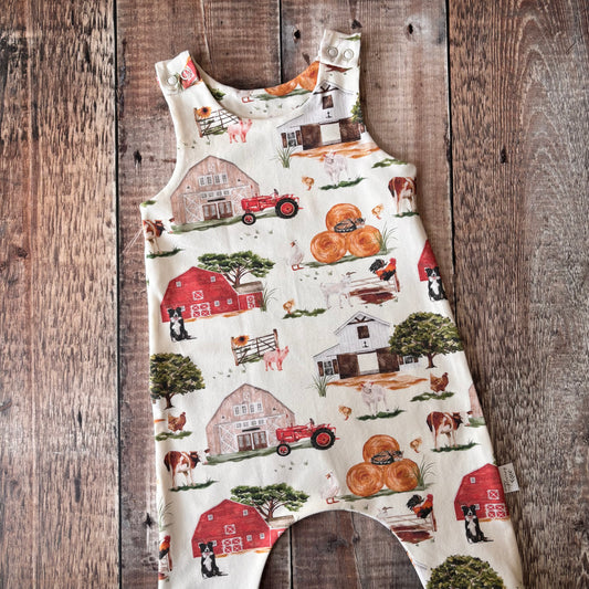 Farm Life Romper 6-9m