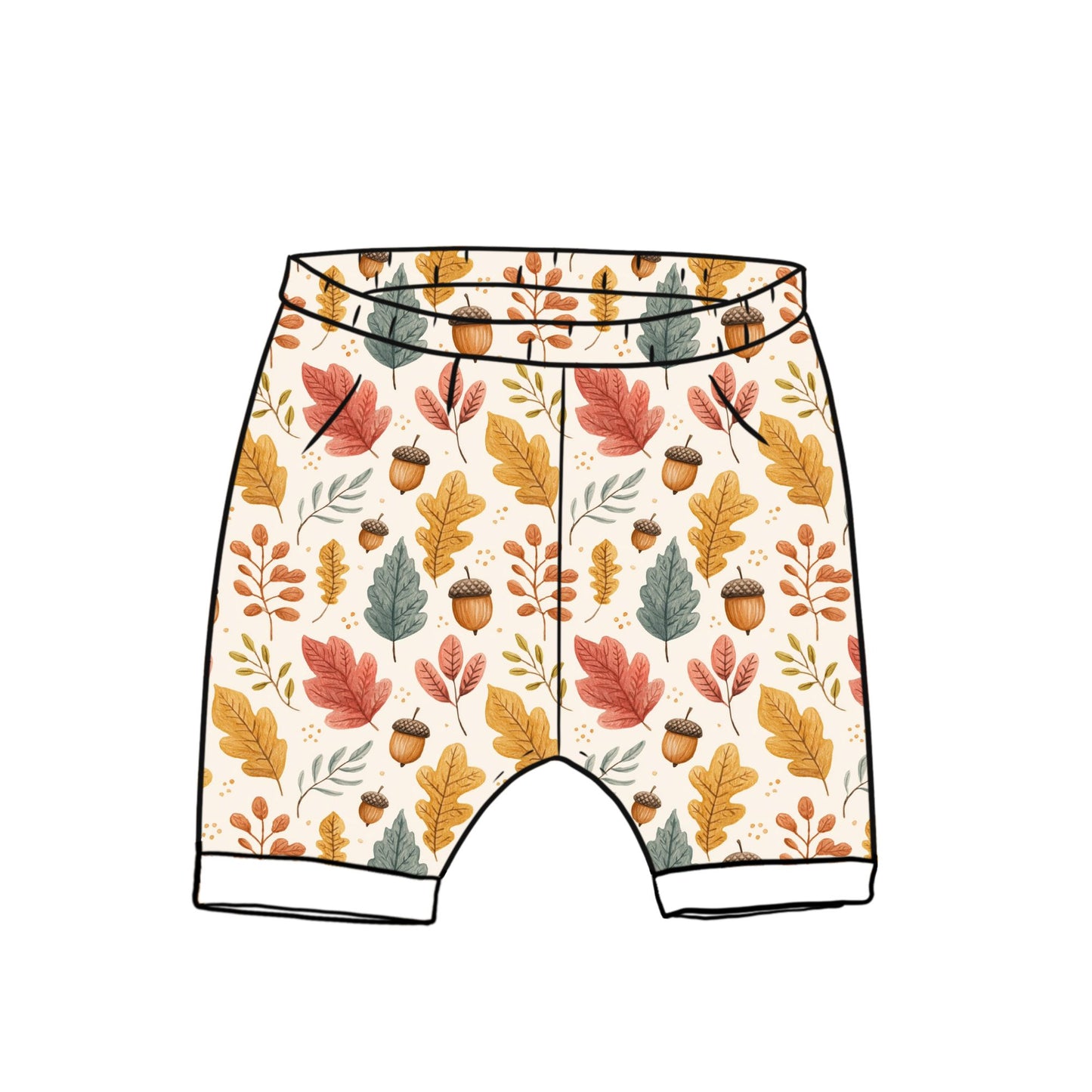 Acorns and Leaves Child & Baby Shorts - Rolled or Hemmed