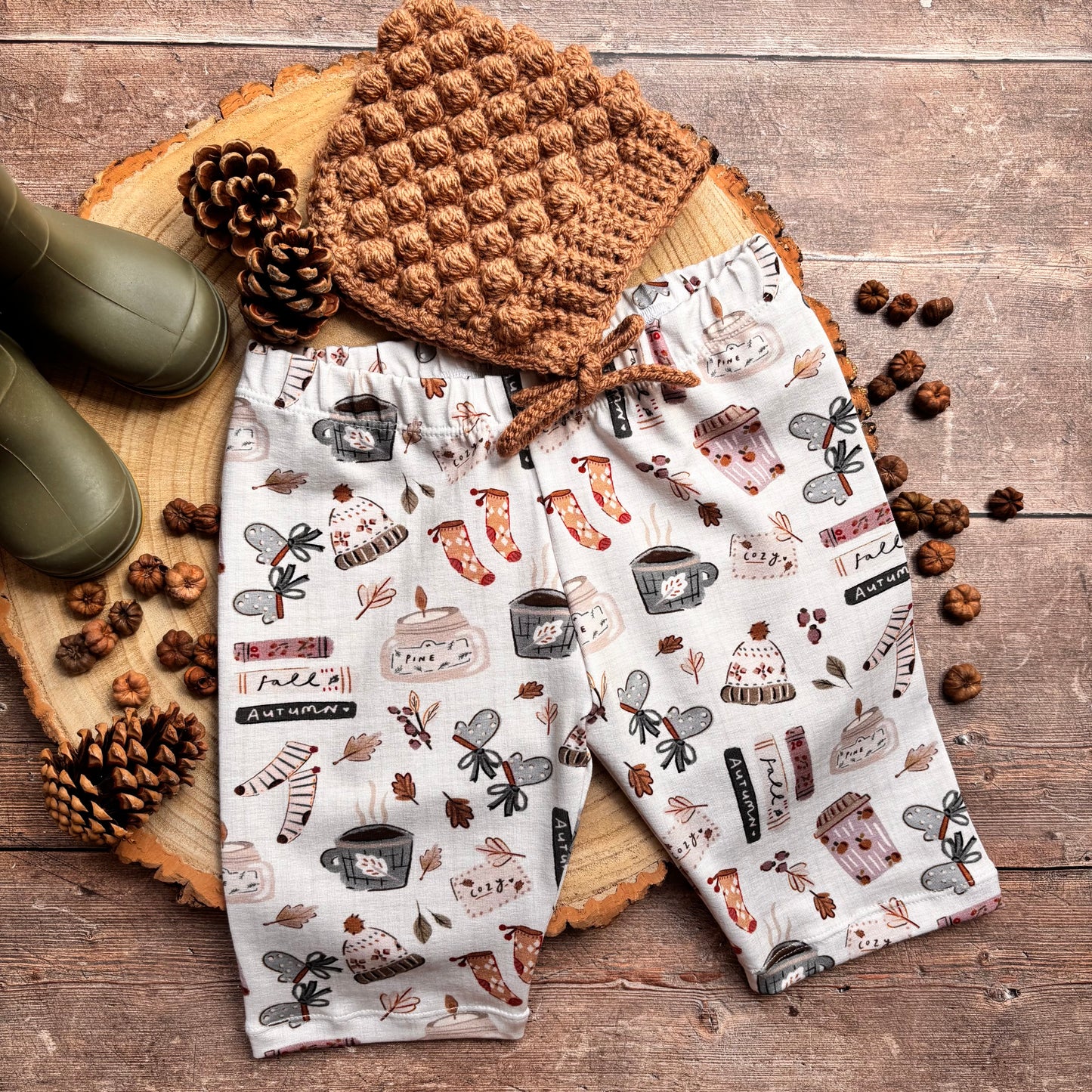 Autumn Girl Child & Baby Shorts - Rolled or Hemmed