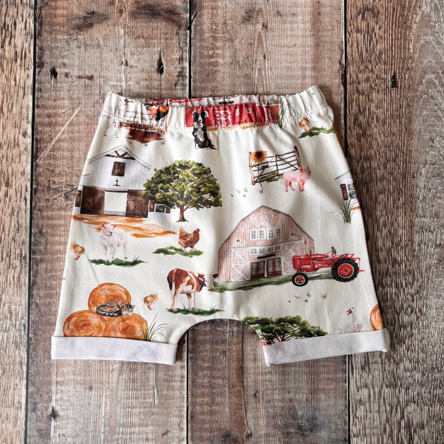 Farm Life Rolled Shorts 3-4 years