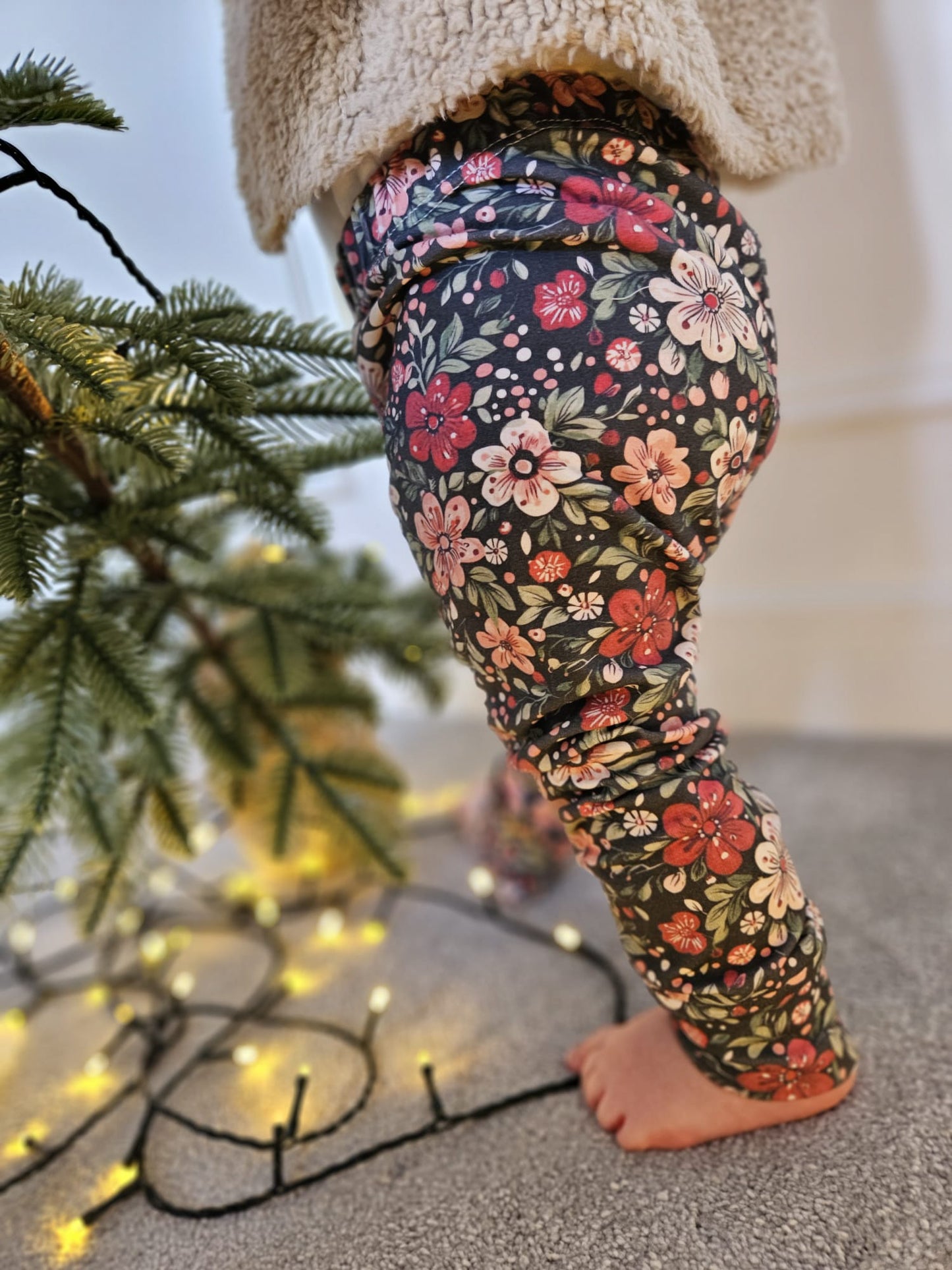 Christmas Floral Child & Baby Leggings