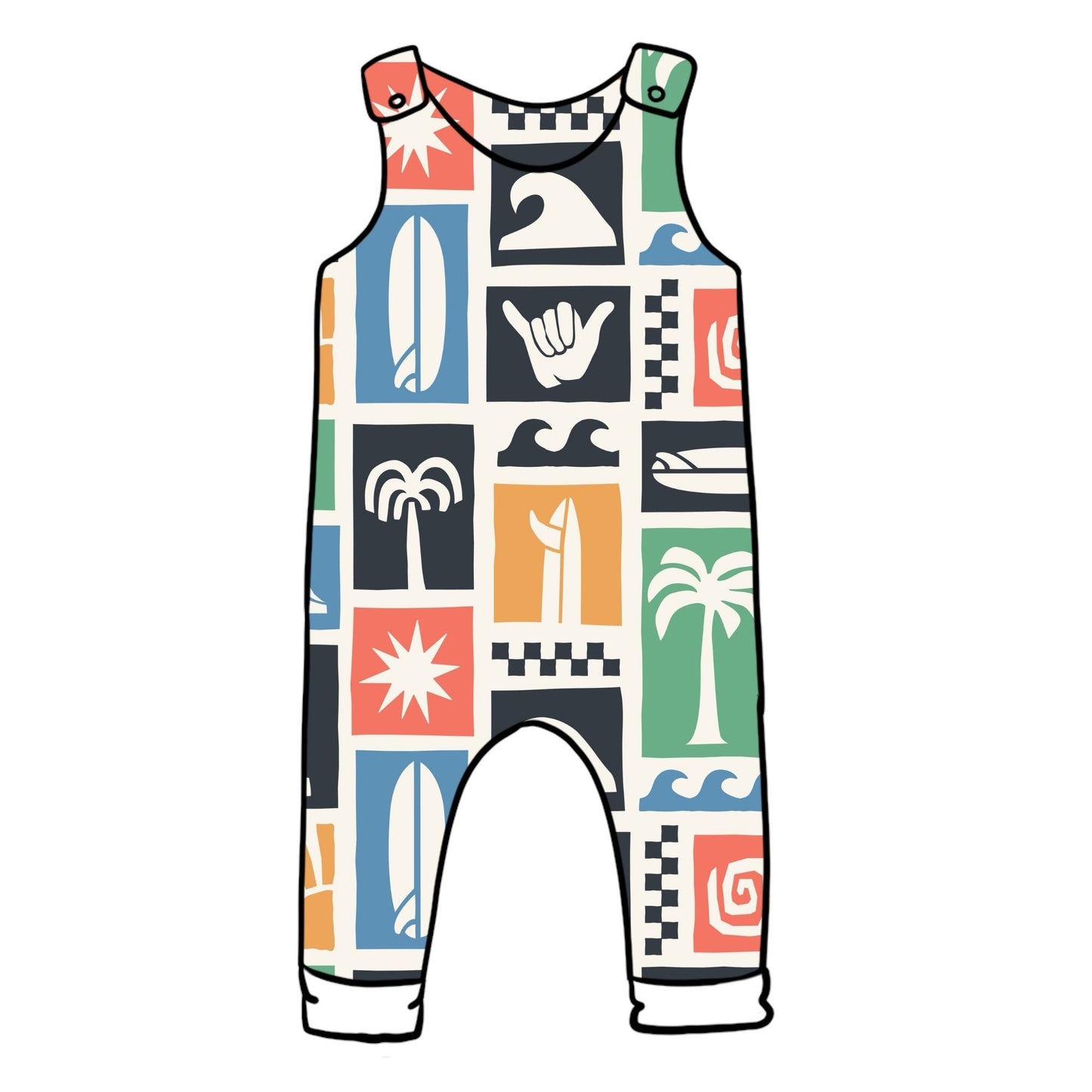 Surfing Child & Baby Full Length Romper