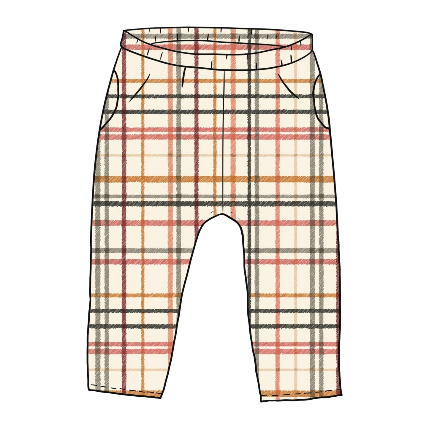 Rustic Plaid Toddler & Child Pocket Trousers