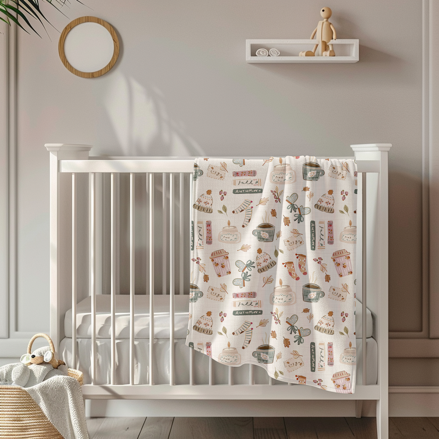 Autumn Girl Toddler & Child Sherpa Blanket