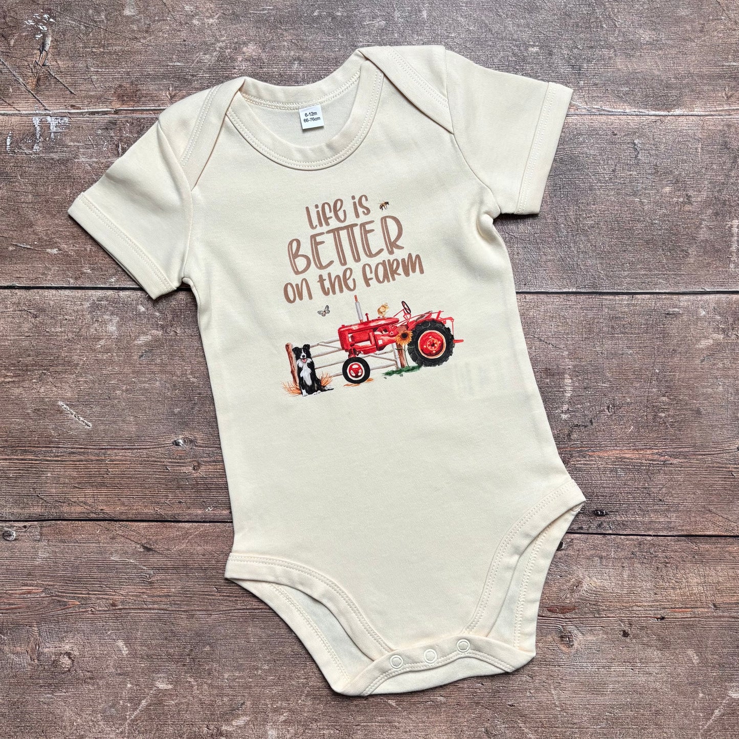 Life is better on the farm Baby Bodysuit